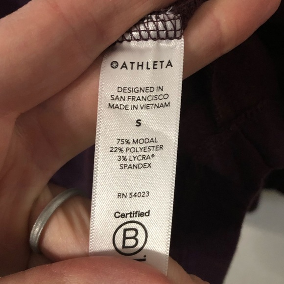 Athleta Ethereal Brushed Funnel Neck Asymmetrical Hem in Spiced Cabernet - Small - Picture 6 of 7